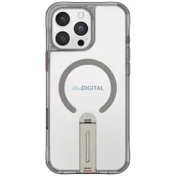   Skinarma Helix tok iPhone 16 Pro Max, mágneses töltéssel, 360°-ban forgatható állvánnyal, titán színben