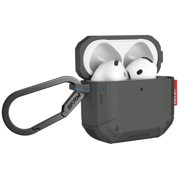 Skinarma Mecha CE tok AirPods 4 - szürke