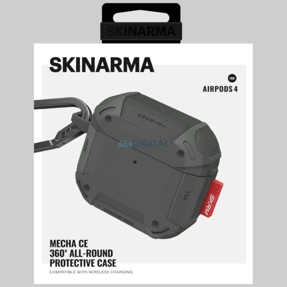Skinarma Mecha CE tok AirPods 4 - szürke