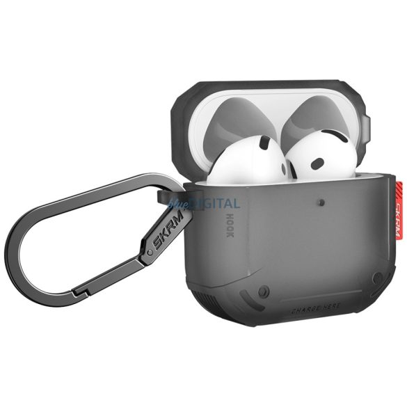 Skinarma Mecha CE tok AirPods 4 - füstszürke