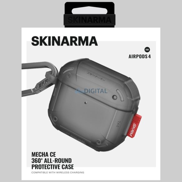 Skinarma Mecha CE tok AirPods 4 - füstszürke
