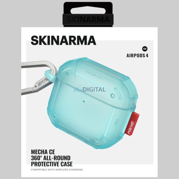 Skinarma Mecha CE tok AirPods 4 - türkizkék