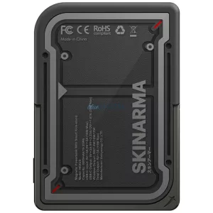 Skinarma Nexus Mecha mágneses állvánnyal ellátott powerbank, 5000 mAh, 20 W PD, USB-C, MagSafe, fekete