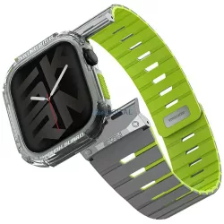   Skinarma Gemini szíj + tok Apple Watch 46 mm-es modellhez, niteglow kivitelben