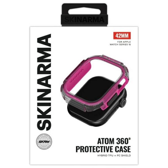 Skinarma Atom tok Apple Watch 42mm - szürke-rózsaszín