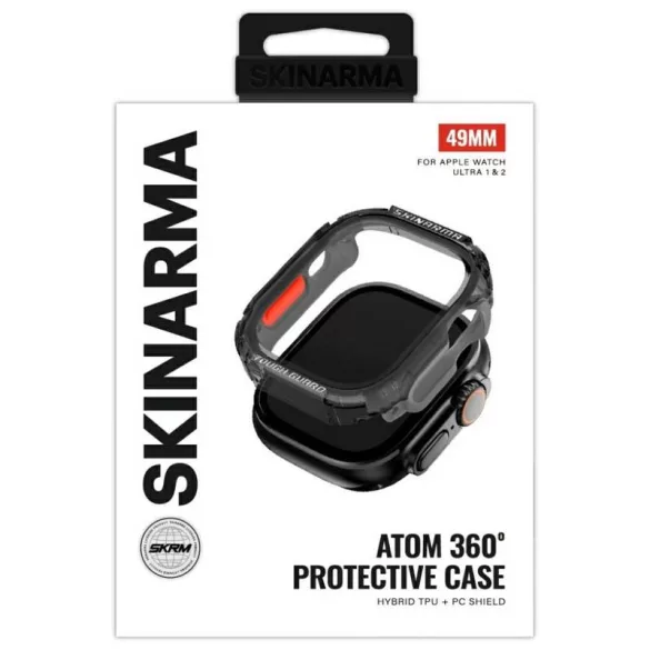 Skinarma Atom tok Apple Watch Ultra 49mm  - szürke-piros