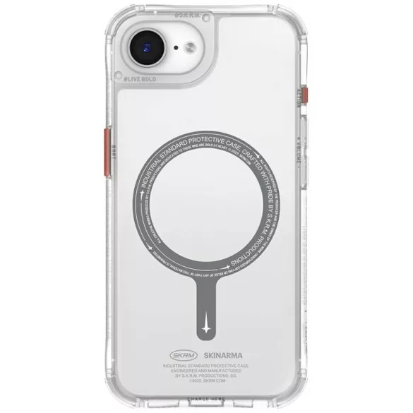 Skinarma Saido MagSafe-kompatibilis tok iPhone 16e - átlátszó