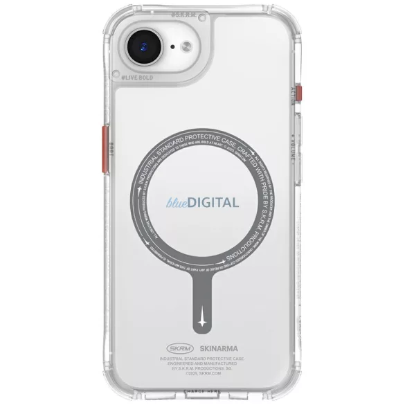 Skinarma Saido MagSafe-kompatibilis tok iPhone 16e - átlátszó