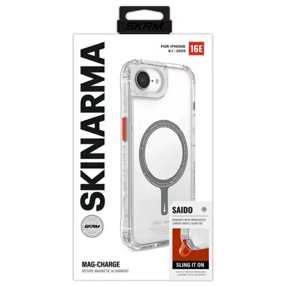 Skinarma Saido MagSafe-kompatibilis tok iPhone 16e - átlátszó
