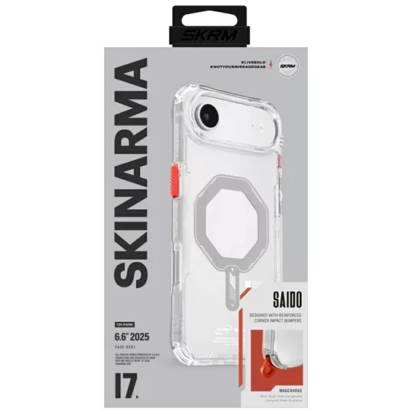 Skinarma Saido tok iPhone Air mágneses töltés Átlátszó