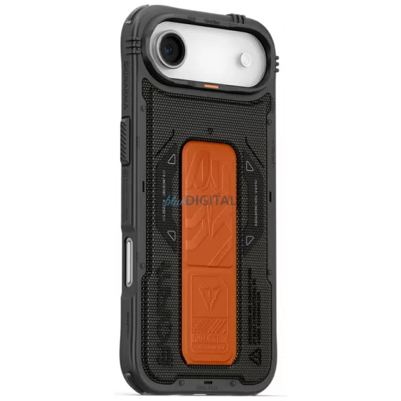 Skinarma Phantom tok iPhone Air, mágneses töltéssel és fogantyúval ellátott állvánnyal, olíva színű