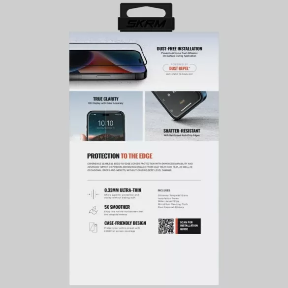 Skinarma True Clear edzett üveg az iPhone Air átlátszóhoz