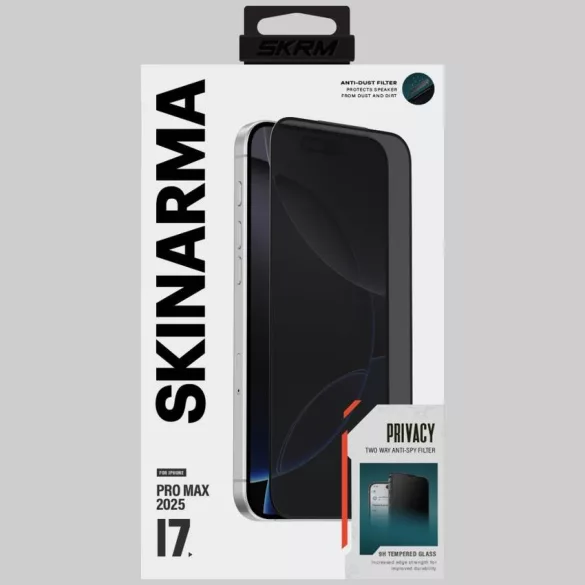 Skinarma Privacy edzett üveg az iPhone Air magánéletéhez
