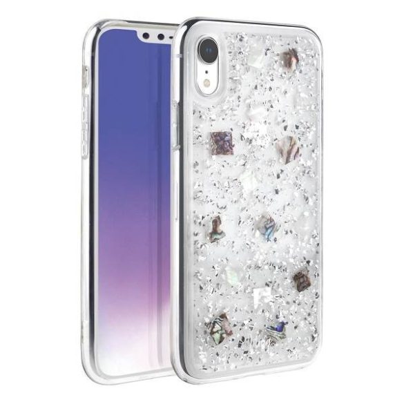 UNIQ Tok Lumence Clear iPhone Xr ezüst tok