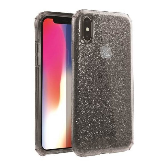 UNIQ Tok Clarion Tinsel Tinsel iPhone Xs Max fekete/füstös szürke tok