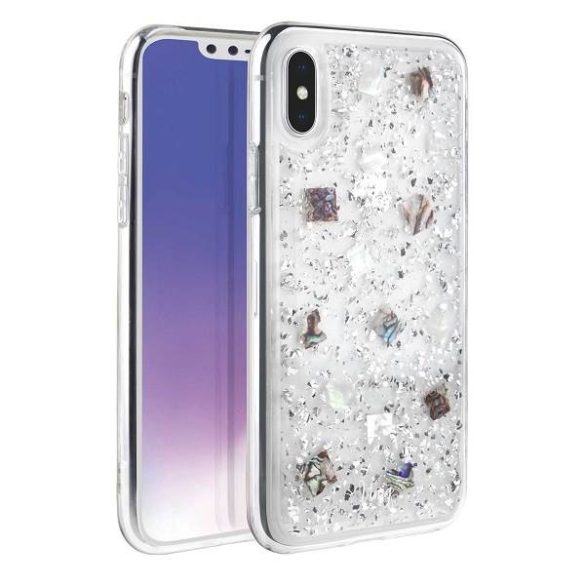 UNIQ Tok Lumence Clear iPhone Xs Max ezüst tok