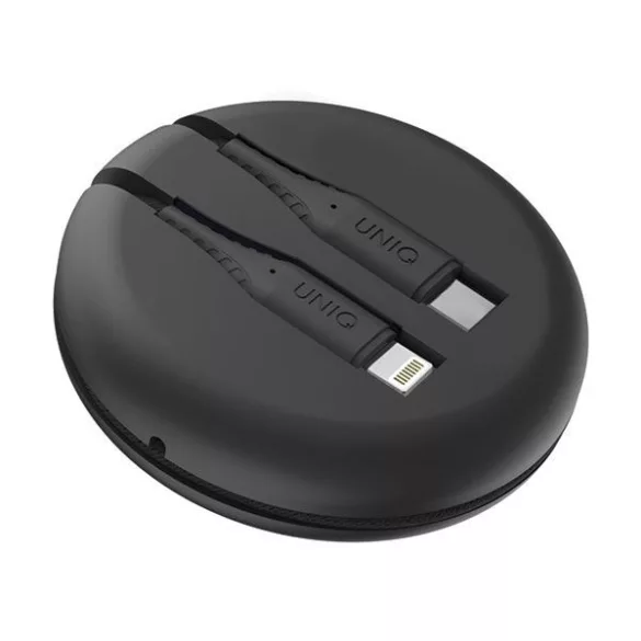 Uniq Halo Type-C - Lightning kábel 18W 1.2m - fekete