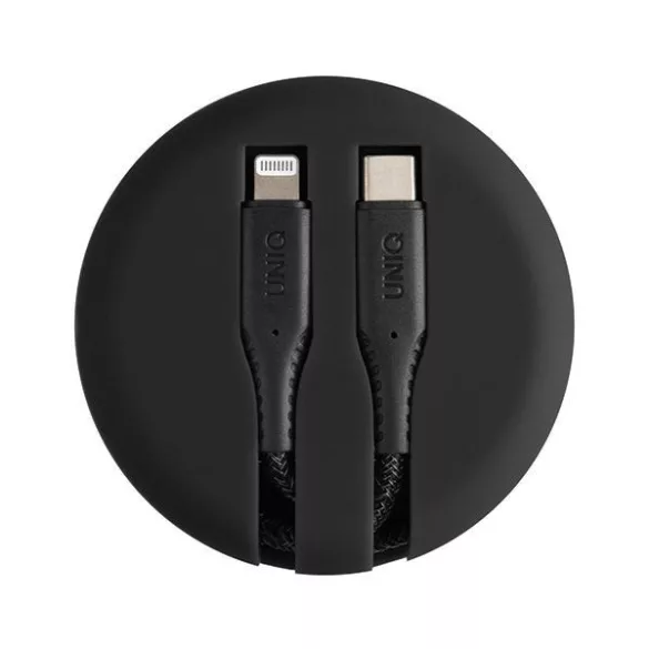 Uniq Halo Type-C - Lightning kábel 18W 1.2m - fekete
