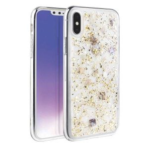 UNIQ Lumence Clear tok iPhone Xs Max - átlátszó-arany színű