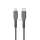 UNIQ Flex MFi USB-C - Lightning kábel 18W nylon - szénszürke