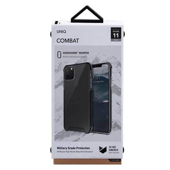 UNIQ Tok Combat iPhone 11 Pro fekete szénszálas tok