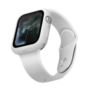 UNIQ Tok Lino Apple Watch Series 4/5/6/SE 44mm. védőfólia fehér kerettel