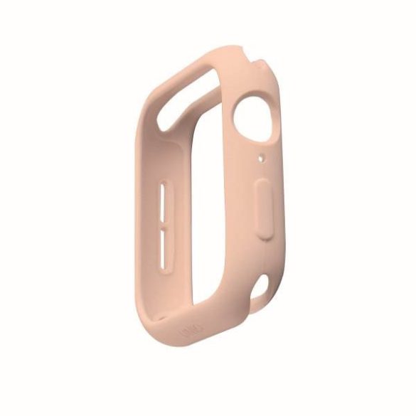 UNIQ Tok Lino Apple Watch Series 4/5/6/SE 44mm. védőfólia rózsaszín kerettel