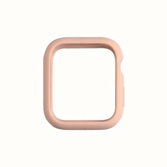 UNIQ Tok Lino Apple Watch Series 4/5/6/SE 44mm. védőfólia rózsaszín kerettel