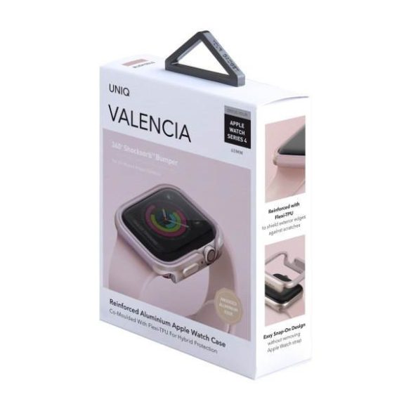 UNIQ Tok Valencia Apple Watch Series 4/5/6/SE 40mm. védőfólia rózsaarany kerettel