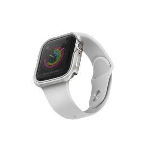 UNIQ Tok Valencia Apple Watch Series 4/5/6/SE 40mm. védőfólia ezüst kerettel