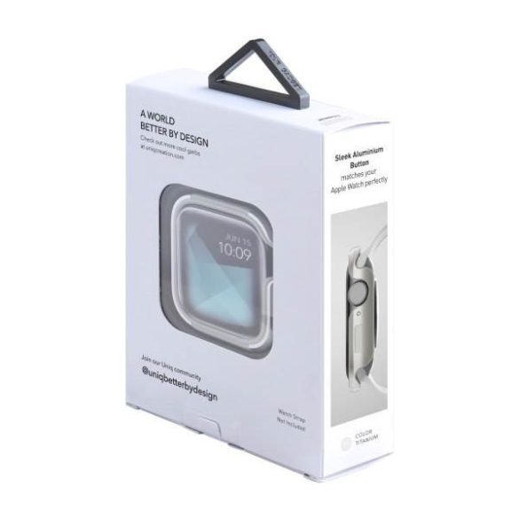 UNIQ Tok Valencia Apple Watch Series 4/5/6/SE 40mm. védőfólia ezüst kerettel