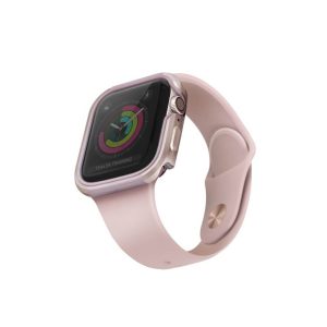 UNIQ Tok Valencia Apple Watch Series 4/5/6/SE 44mm. védőfólia rózsaarany kerettel