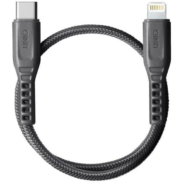 UNIQ Kabel Flex USB-C-Lightning 18W 30cm szürke