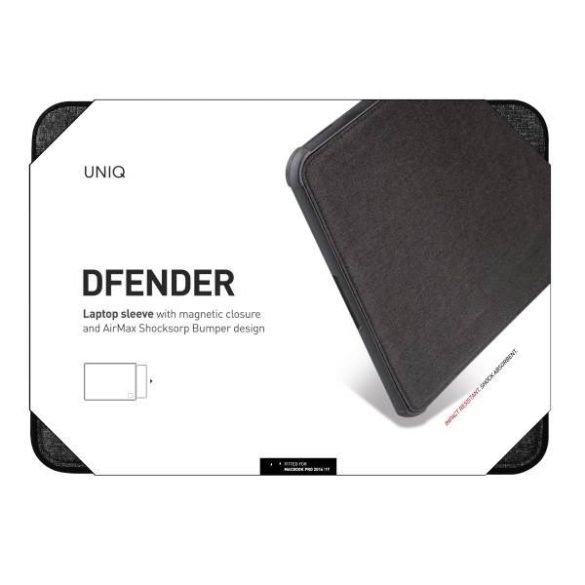 UNIQ Tok Dfender laptop Sleeve 16" fekete tok