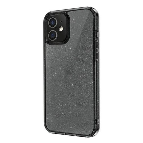 UNIQ Tok LifePro Tinsel iPhone 12 mini 5,4" fekete/füstös szürke tok