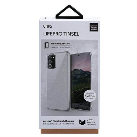 UNIQ Tok LifePro Tinsel Samsung Galaxy Note II0 N980 átlátszó tok