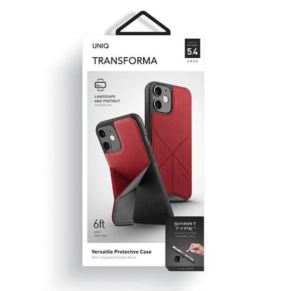 UNIQ Tok Transforma iPhone 12 mini 5,4" korall piros tok