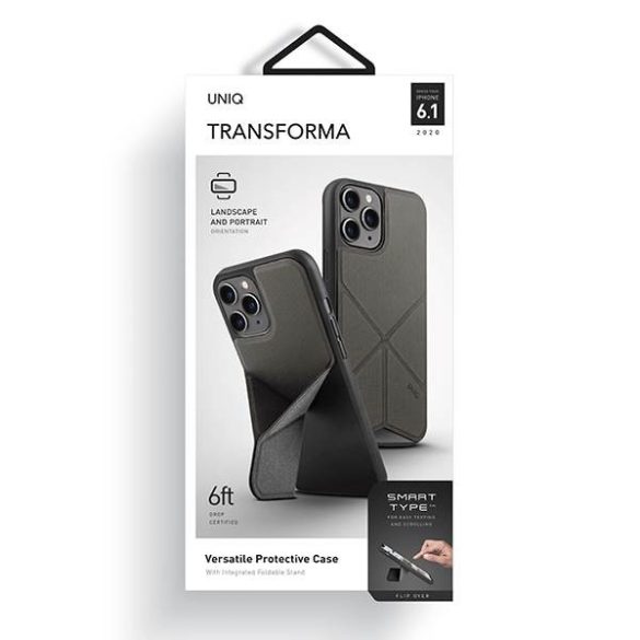 UNIQ Tok Transforma iPhone 12/12 Pro 6,1" szürke tok