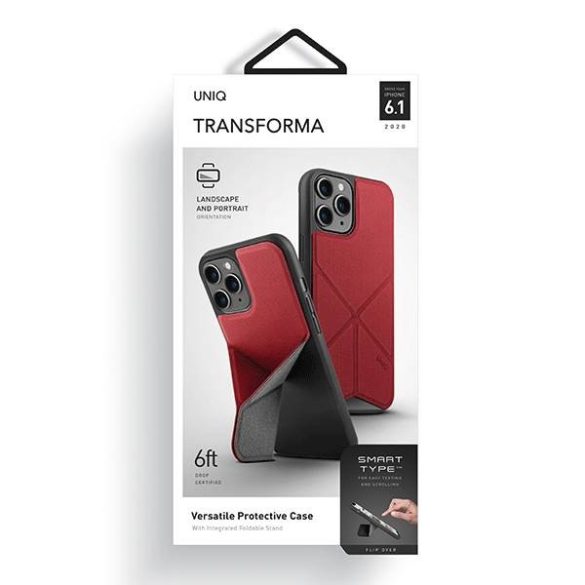 UNIQ Tok Transforma iPhone 12/12 Pro 6,1" korall piros tok