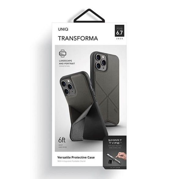 UNIQ Tok Transforma iPhone 12 Pro Max 6,5" szürke tok