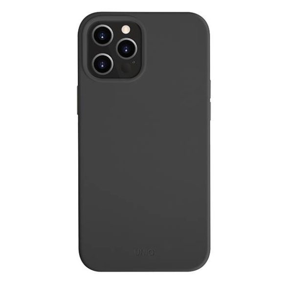 UNIQ Tok Lino Hue iPhone 12 Pro Max 6,7" fekete antimikrobiális tok