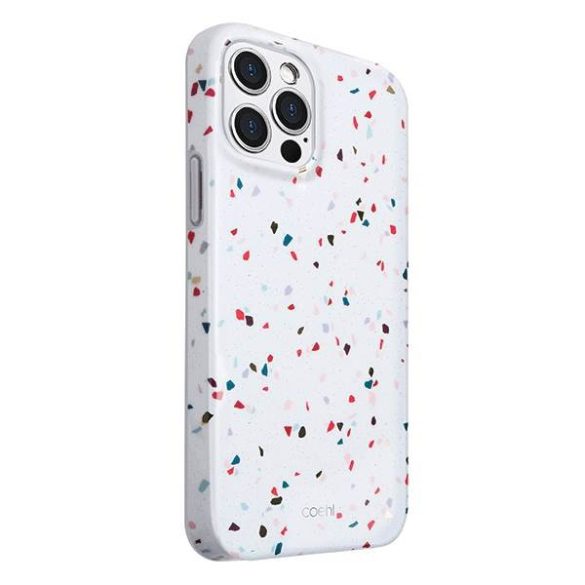 UNIQ Tok Coehl Terrazzo iPhone 12/12 Pro 6,1" fehér tok