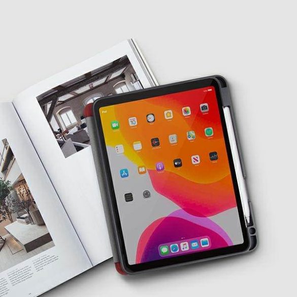 UNIQ Tok Transforma Rigor iPad Air 10,9 (2020) szürke antimikrobiális tok