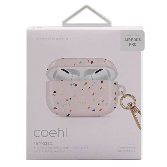 UNIQ Tok Coehl Terrazzo AirPods Pro rószaszín tok