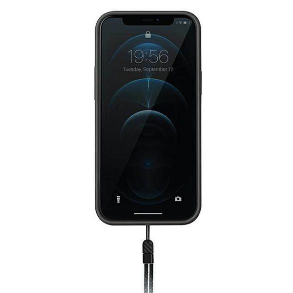 UNIQ Tok Heldro iPhone 12 mini 5,4" fekete antimikrobiális tok