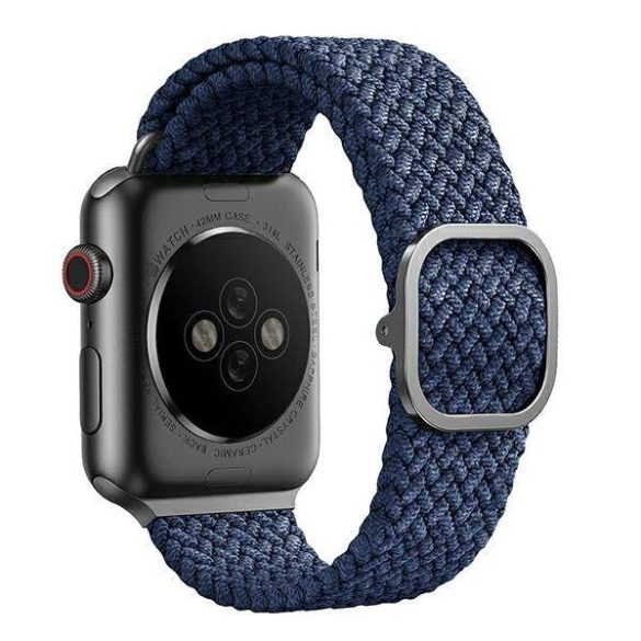 UNIQ óraszíj Aspen Apple Watch 40/38/41mm Series 1/2/3/4/4/5/6/7/8/9/SE/SE2 fonott oxford kék