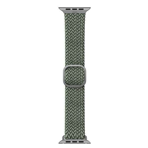 UNIQ óraszíj Aspen Apple Watch 44/42/45 mm Series 1/2/3/4/4/5/6/7/8/9/SE/SE2 fonott ciprus zöld