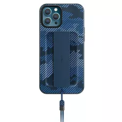   UNIQ Tok Heldro iPhone 12/12 Pro 6,1" kék terepmintás antimikrobiális tok