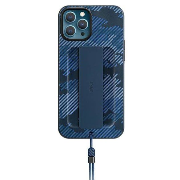 UNIQ Tok Heldro iPhone 12/12 Pro 6,1" kék terepmintás antimikrobiális tok