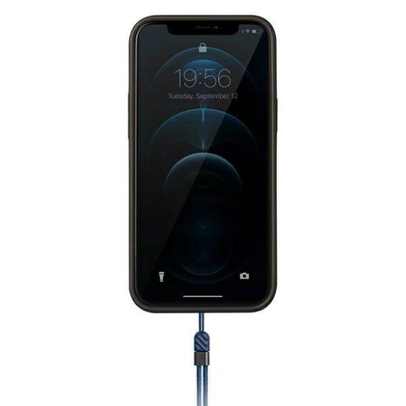 UNIQ Tok Heldro iPhone 12/12 Pro 6,1" kék terepmintás antimikrobiális tok